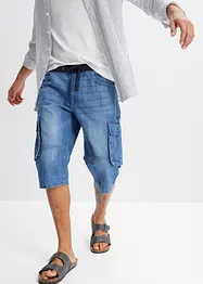 Bermuda long en jean, Loose Fit, bonprix