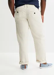 Pantalon chino en lin majoritaire avec taille extensible Regular Fit, Straight, bonprix