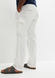 Pantalon cargo en lin majoritaire Regular Fit, Straight, bpc selection