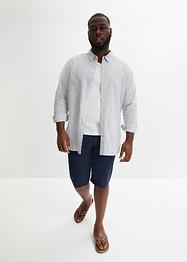Chemise manches longues en lin majoritaire avec manches retroussables, bpc bonprix collection