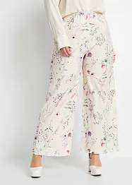 Pantalon plissé avec imprimé floral, bonprix