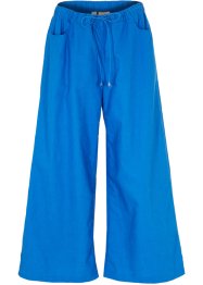 Pantalon large avec lin avec tour de taille élastiqué, 7/8, bpc bonprix collection
