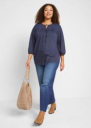 Blouse manches 3/4, avec broderie ajourée, John Baner JEANSWEAR