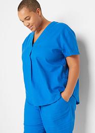 Tunique-blouse en lin majoritaire, manches courtes, bpc bonprix collection