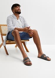 Bermuda taille extensible avec Lyocell et lin, Loose Fit, John Baner JEANSWEAR