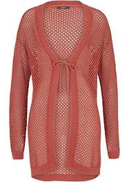 Gilet en maille ajourée oversize avec lien à nouer en lin minoritaire, bpc bonprix collection