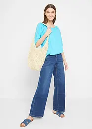 T-shirt en coton, manches courtes, bonprix