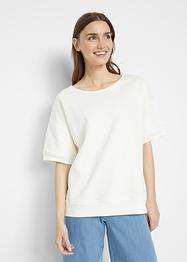 Sweat-shirt en coton, manches 1/2, bpc bonprix collection