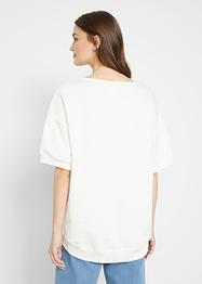 Sweat-shirt en coton, manches 1/2, bpc bonprix collection