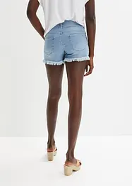 Short en jean avec base effilochée, RAINBOW