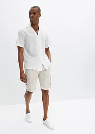 Bermuda cargo avec ceinture et taille élastiquée, Regular, bonprix