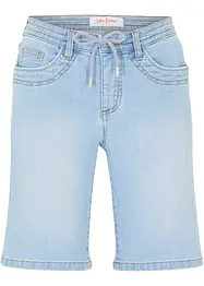 Bermuda en jean confort stretch avec cordon, bonprix