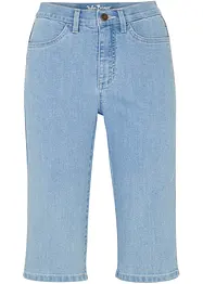 Bermuda slim en jean, taille haute, longueur genou, bonprix