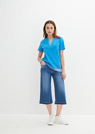 T-shirt coton manches longues style 2 en 1, John Baner JEANSWEAR