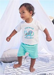 Lot de 2 shorts en jersey bébé en coton, bpc bonprix collection