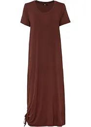 Robe midi en jersey de viscose avec poches et base froncée, bonprix