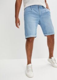 Bermuda en jean extensible avec pinces, Loose Fit, RAINBOW