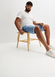 Bermuda en jean extensible avec pinces, Loose Fit, RAINBOW