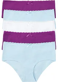 Lot de 5 shorties coton, bonprix