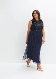 Robe longue avec perles appliquées, bonprix