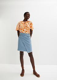 Jupe en jean extensible asymétrique, John Baner JEANSWEAR