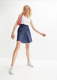 Jupe en jean avec volants en TENCEL™ Lyocell, RAINBOW