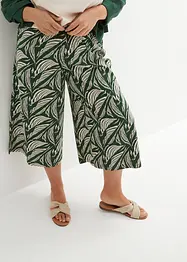 Pantalon large en jersey avec taille smockée, bonprix