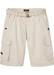 Bermuda cargo avec ceinture et taille élastiquée, Regular, bonprix