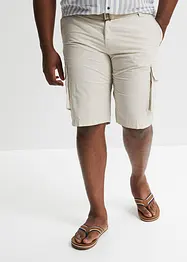 Bermuda cargo avec ceinture et taille élastiquée, Regular, bonprix