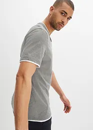 Lot de 2 t-shirts col tunisien 100 % coton, bonprix