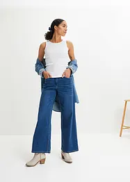 Lot de 2 tops côtelés 100% coton, bonprix