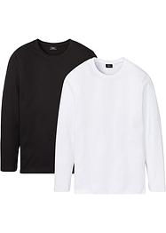 Lot de 2 T-shirts manches longues en coton, bpc bonprix collection