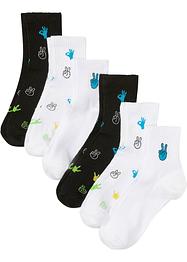 Lot de 6 paires de socquettes de sport avec coton, bpc bonprix collection