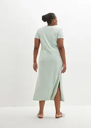 Robe longue en coton avec fente, bonprix