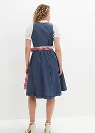 Dirndl effet jean et tablier longueur genou (Ens. 2 pces.), bonprix