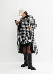 Robe en maille à motif pied-de-coq, bonprix