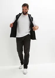 Sweat zippé à capuche sans manches en coton mélangé, bonprix