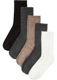 Lot de 5 paires de chaussettes thermo avec intérieur semelle en éponge, bpc bonprix collection