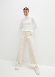Pantalon large en twill avec taille confortable, bpc bonprix collection