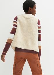 Gilet sans manches en maille peluche avec poche kangourou, bpc bonprix collection