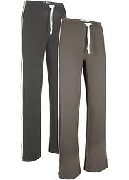 Lot de 2 pantalons fluides extensibles, coupe droite, bpc bonprix collection