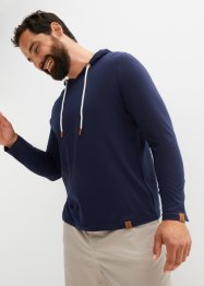 T-shirt manches longues à capuche en coton, bpc bonprix collection