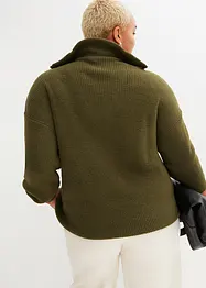 Pull col zippé, bonprix