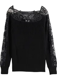 Pull avec dentelle, bonprix