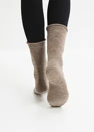 Lot de 4 paires de chaussettes chaudes avec revers et intérieur éponge, bonprix