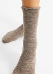 Lot de 4 paires de chaussettes chaudes avec revers et intérieur éponge, bonprix