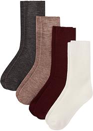 Lot de 4 paires de chaussettes thermo avec intérieur éponge, bpc bonprix collection