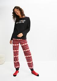 Pyjama avec T-shirt oversized et pochon cadeau, bpc bonprix collection