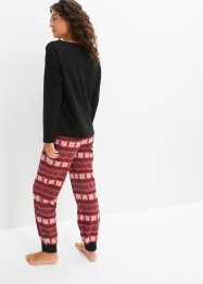 Pyjama avec T-shirt oversized et pochon cadeau, bpc bonprix collection