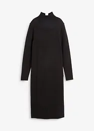 Robe en maille longueur midi avec col montant et fentes, bonprix